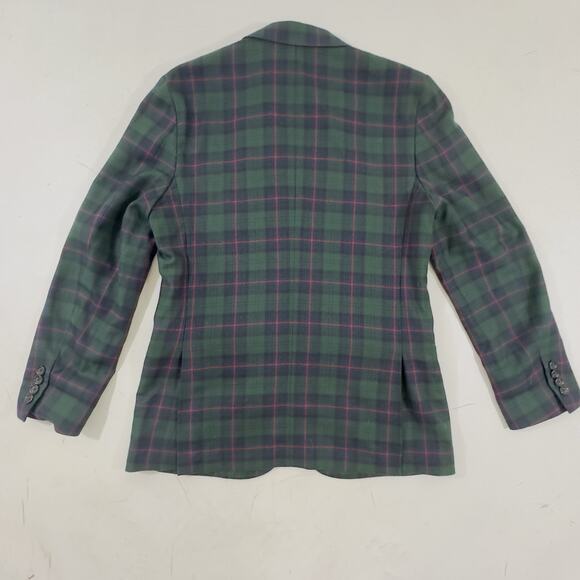 J.Crew 38 Ludlow Suit Jacket Men Well Tartan English Wool-Cotton Twill Moon Slim - Picture 4 of 13